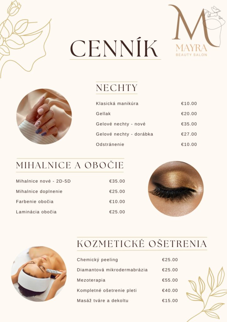 Aesthetic Feminine Beauty Salon Price List A4 Document (1)